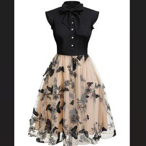 Retro Stage Butterfly Dress